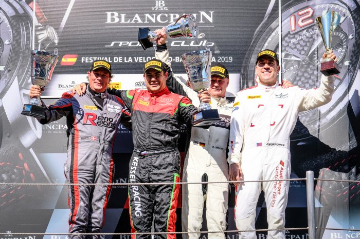 Sultanov holds off Moller to win gripping Blancpain GT Sports Club season finale in Barcelona as champions crowned