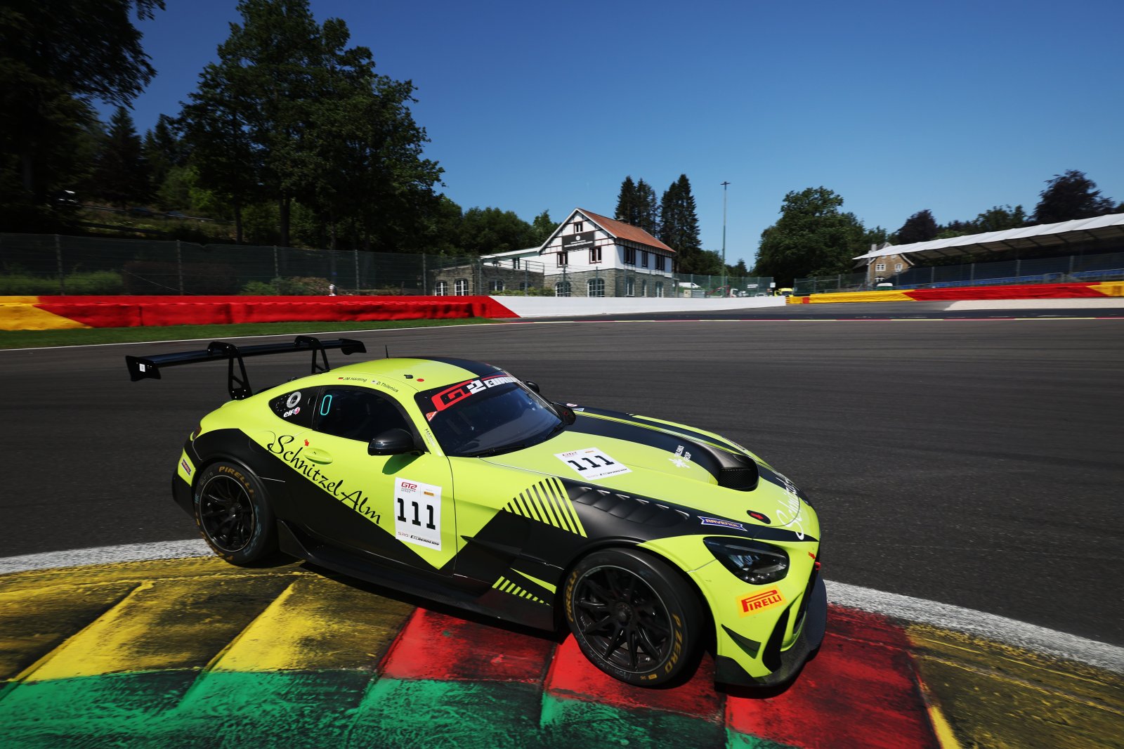 Schnitzelalm leads the AMG fightback in second practice