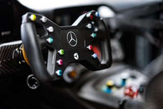 #55 SPS Automotive Performance DEU Mercedes AMG GT2 steering wheel, Pro-Am, Free Practice 2|SRO / Gruppe C
 | Gruppe C GmbH