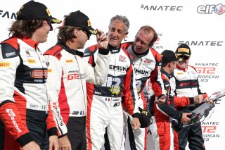 Podium, #88 LP Racing ITA Audi R8 LMS GT2 Stephane Ratel FRA Mattia di Giusto ITA Pro-Am, #67 - LP Racing - Henry Hassid - Anthony Beltoise - Audi R8 LMS GT2, #18 LP Racing ITA Audi R8 LMS GT2 Michael Doppelmayr AUT Pierre Kaffer DEU Pro-Am, Race 1
 | &copy; SRO / JEP