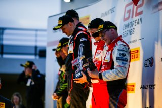 GT2 Race 2 Podium, #89 - RTR Projects - Jan KRABEC - Matej HOMOLA - KTM X-BOW GT2, #80 - Razoon - more than racing - Thomas ANDERSEN - Simon BIRCH - KTM X-BOW GT2
 | SRO/JEP