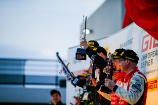 GT2 Race 2 Podium, #89 - RTR Projects - Jan KRABEC - Matej HOMOLA - KTM X-BOW GT2, #80 - Razoon - more than racing - Thomas ANDERSEN - Simon BIRCH - KTM X-BOW GT2
 | SRO/JEP