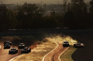 #115 - NM Racing Team - Alberto DE MARTIN - Nil MONTSERRAT - Mercedes-AMG GT2 and #7 - DINAMIC Motorsport - Roberto PAMPANINI - Mauro CALAMIA - Maserati GT2 Collide at Race Start
 | SRO / JEP