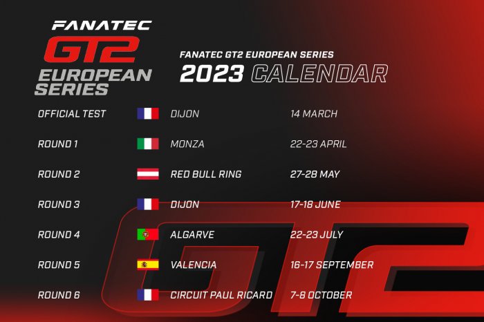 Fanatec GT2 European Series locks in 2023 calendar